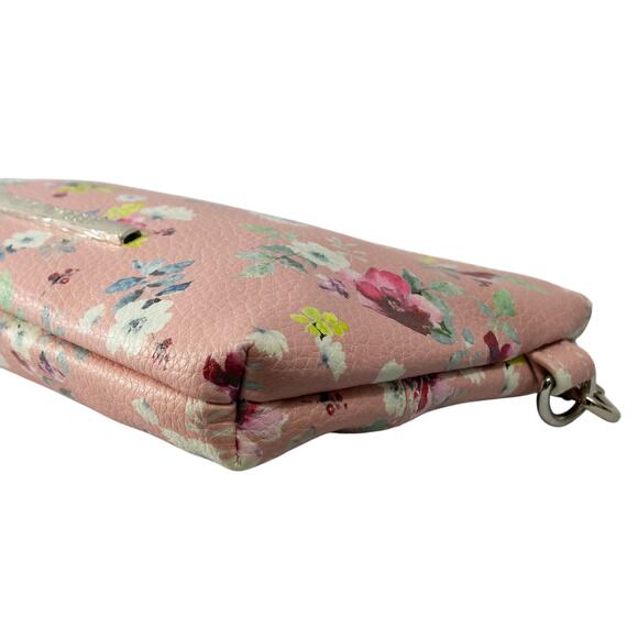 Women's Clutch Purse STEVE MADDEN Pink Floral 2 Compartment Wristlet - Picture 5 of 8